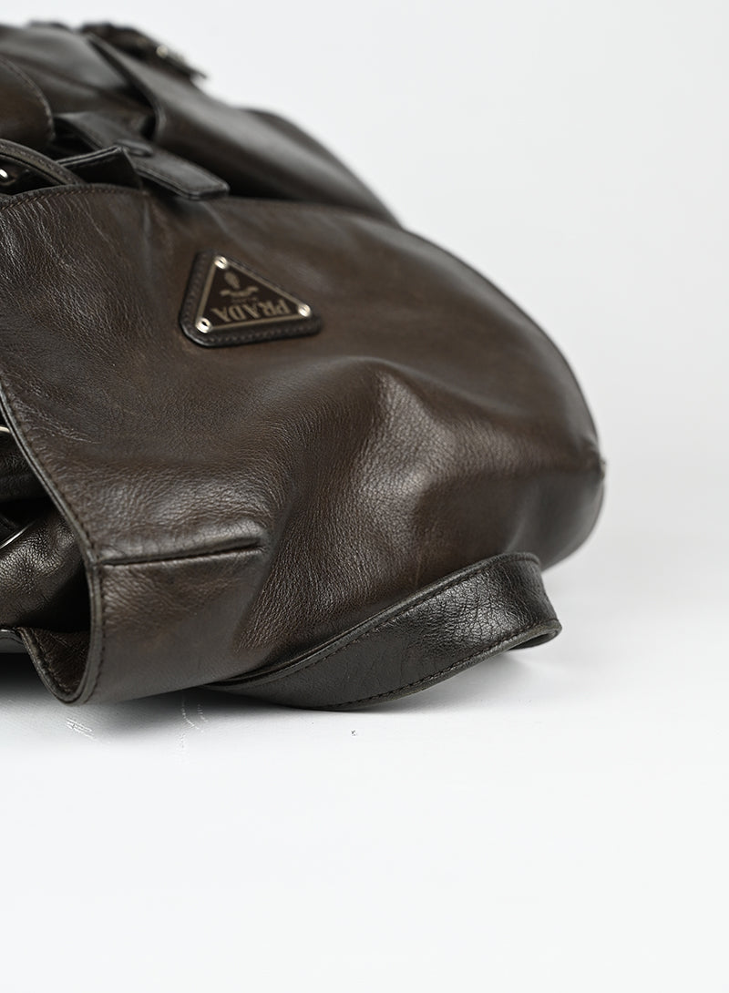 Prada Zaino in pelle marrone -  lesleyluxuryvintage