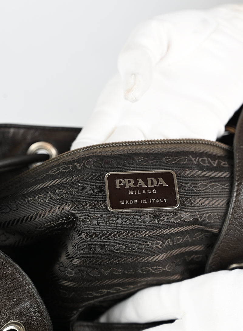 Prada Zaino in pelle marrone -  lesleyluxuryvintage