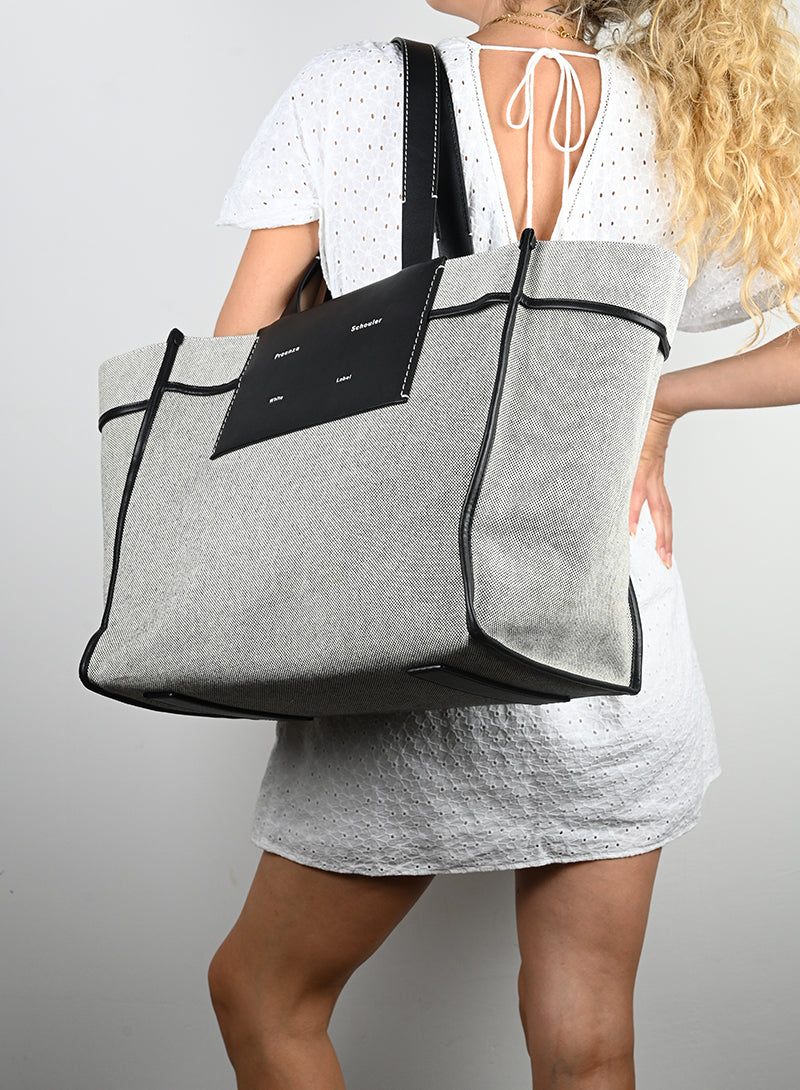 Proenza Schouler Shopper in canvas grigia