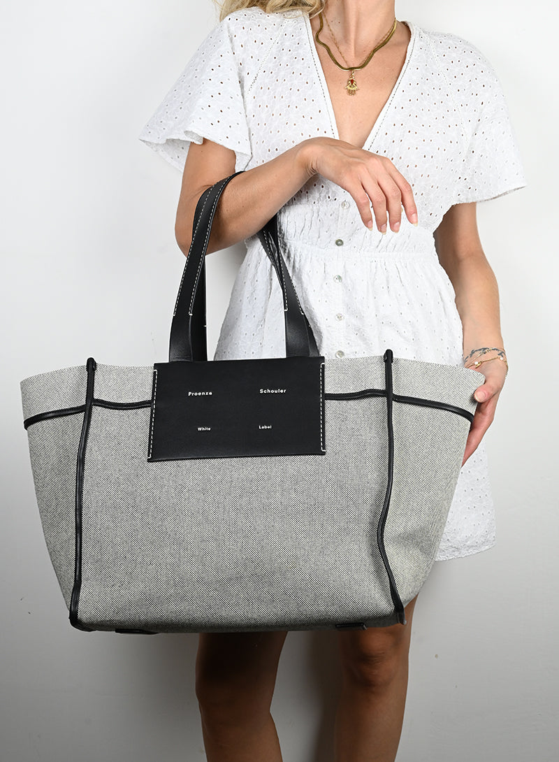 Proenza Schouler Shopper in canvas grigia