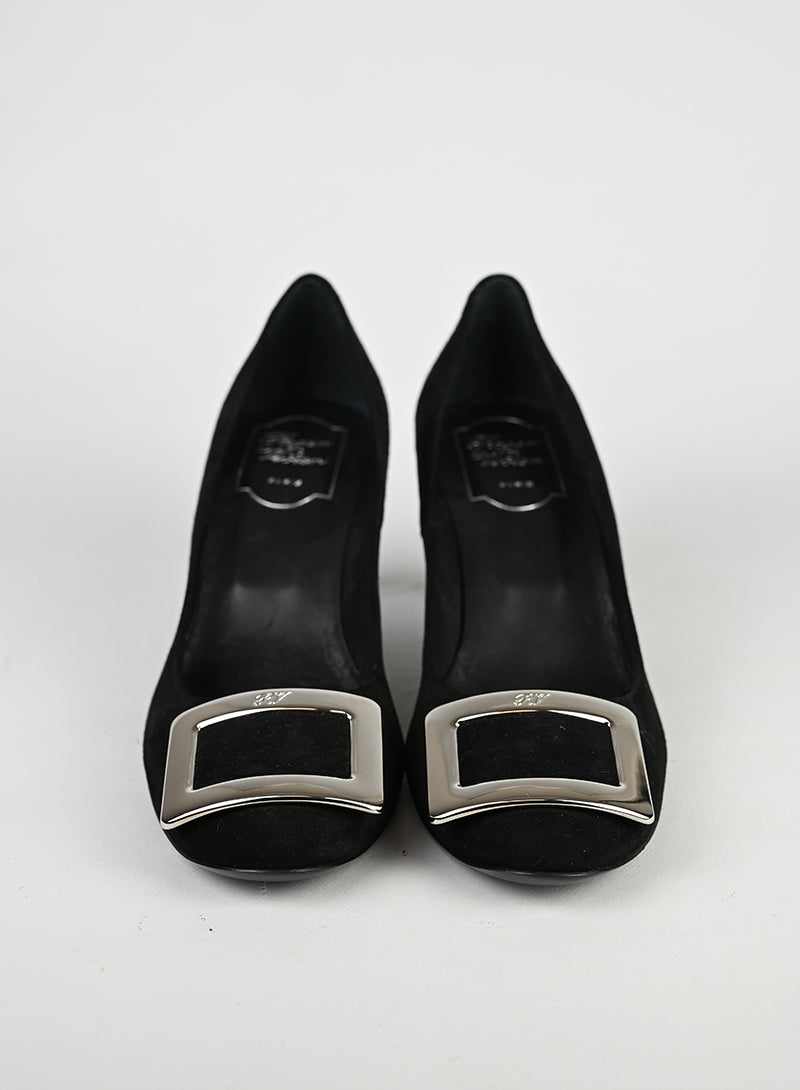 Roger Vivier Décolleté Suede Nero - N. 38 ½