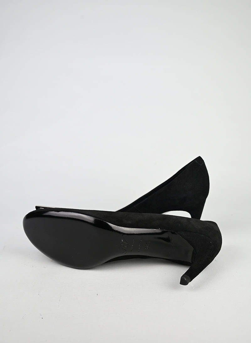 Roger Vivier Décolleté Suede Nero - N. 38 ½