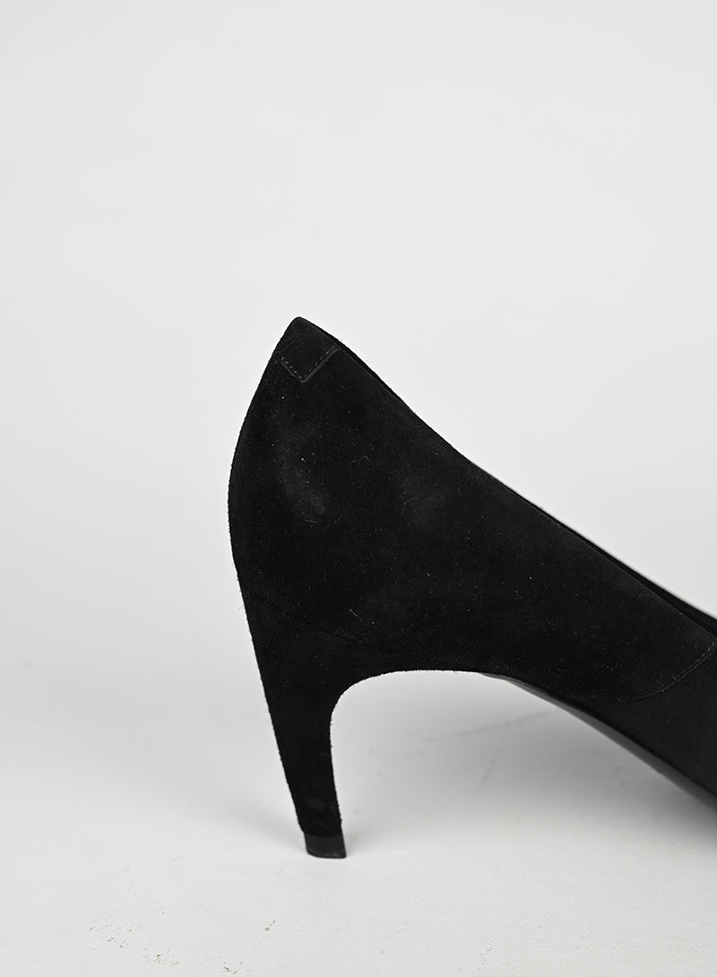 Roger Vivier Décolleté Suede Nero - N. 38 ½