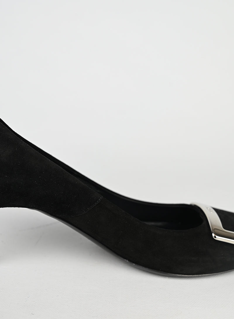Roger Vivier Décolleté Suede Nero - N. 38 ½