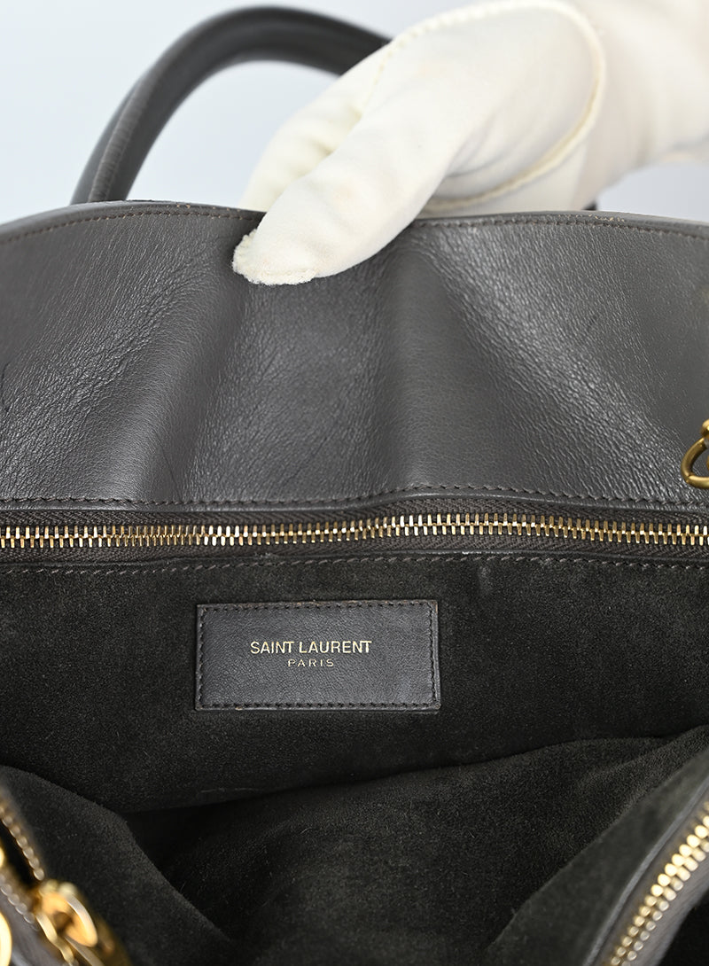 Saint Laurent Borsa Sac de Jour media grigia