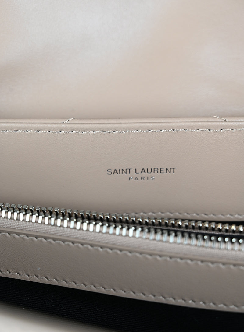 Saint Laurent Borsa Lou Lou Large in pelle beige