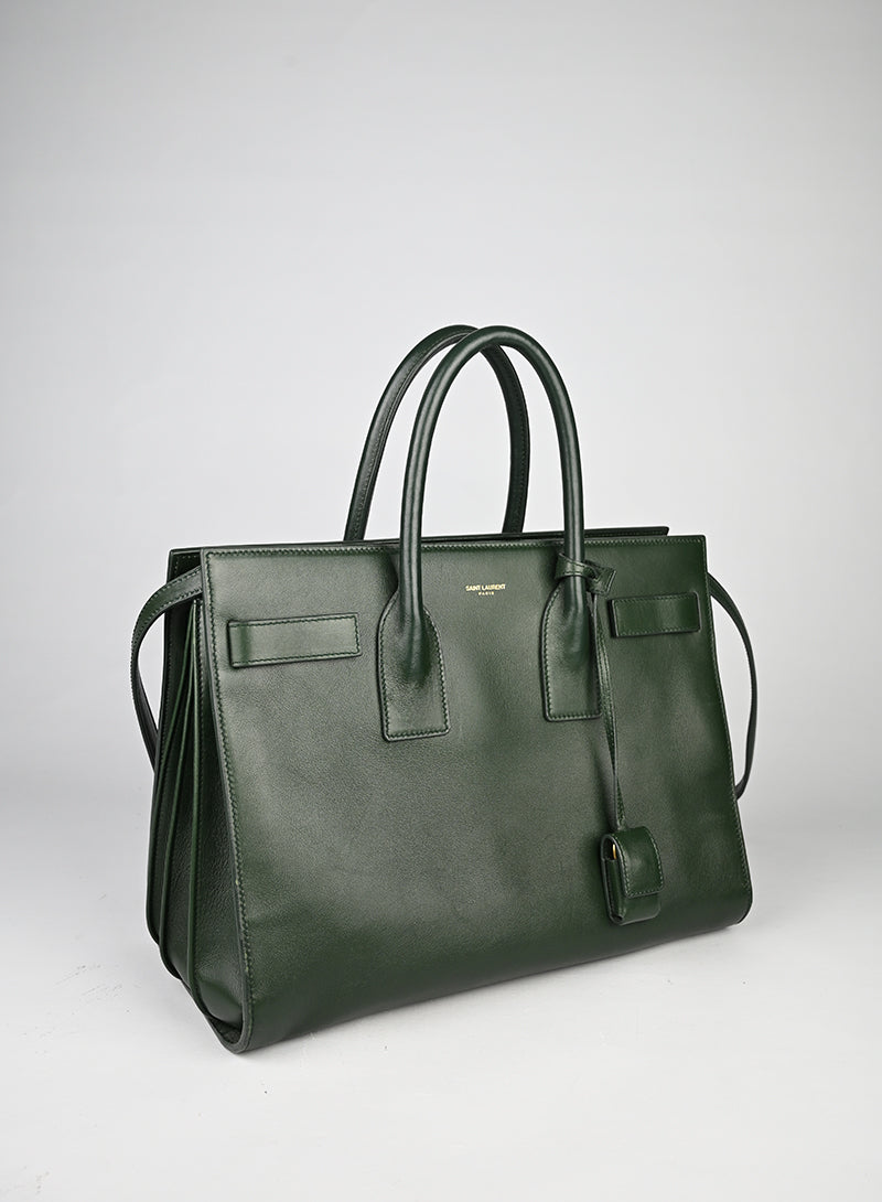 Saint Laurent Sac de Jour Pelle Verde