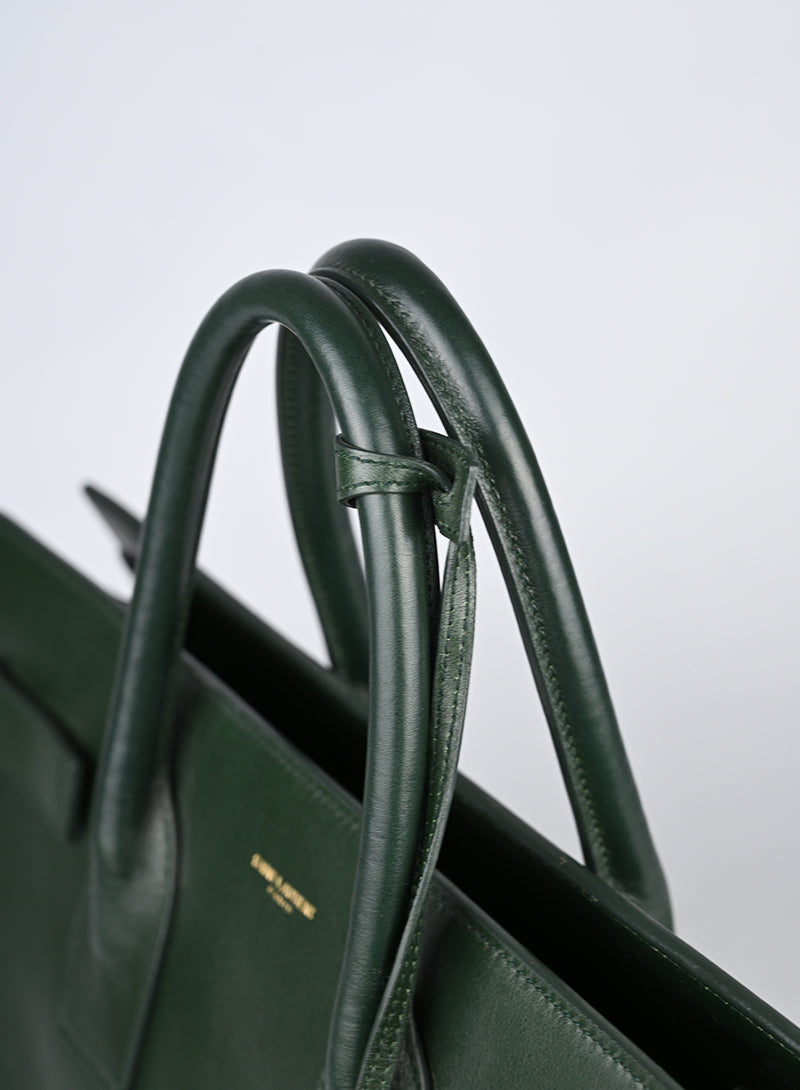 Saint Laurent Sac de Jour Pelle Verde