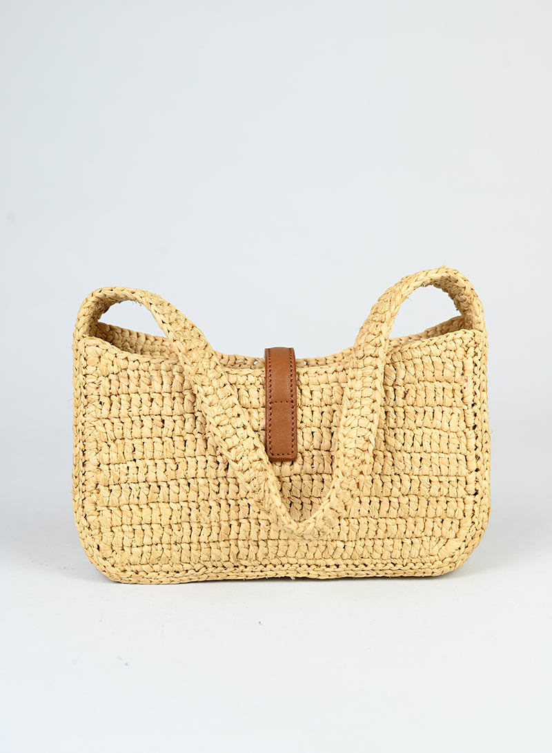 Saint Laurent Borsa Le 5 à 7 in rafia -  lesleyluxuryvintage