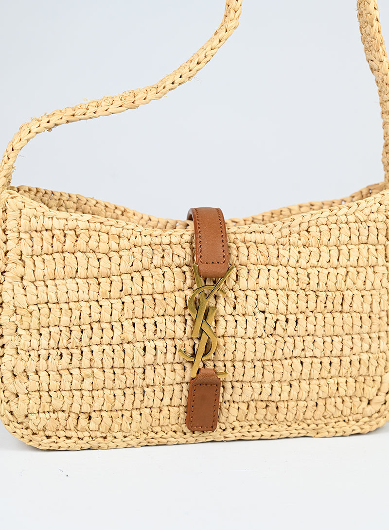 Saint Laurent Borsa Le 5 à 7 in rafia -  lesleyluxuryvintage