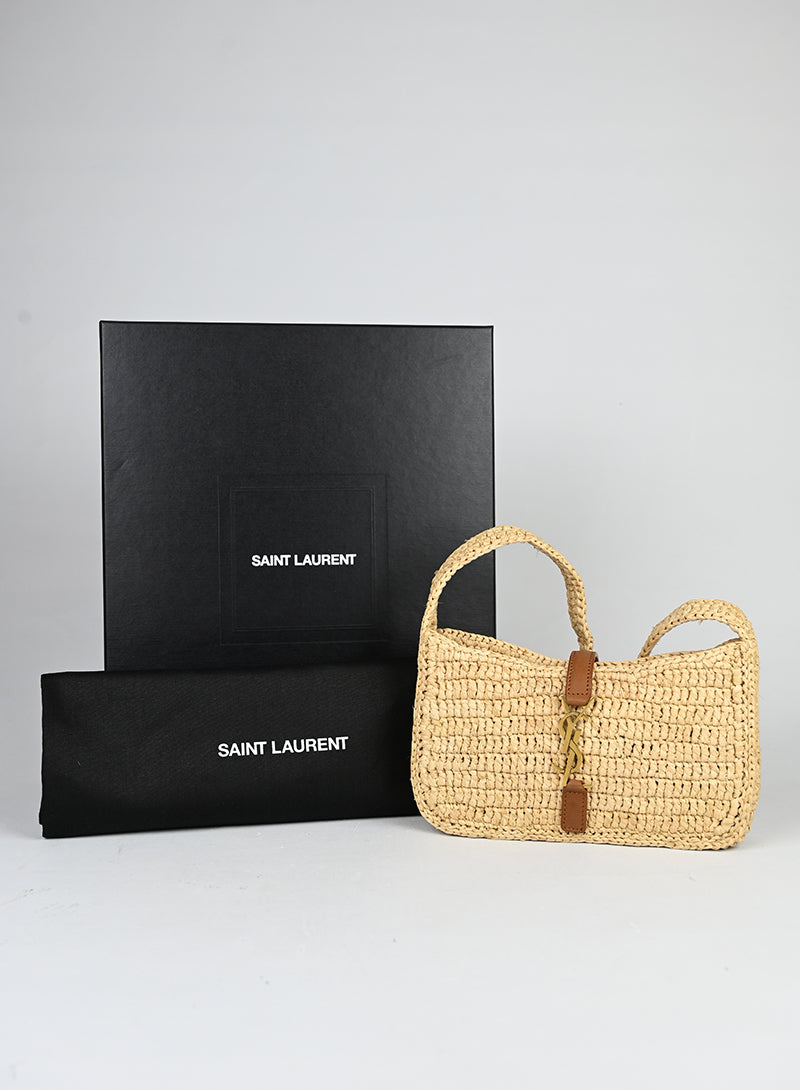 Saint Laurent Borsa Le 5 à 7 in rafia -  lesleyluxuryvintage