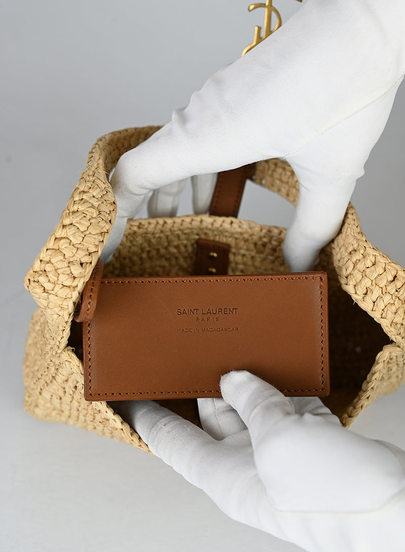 Saint Laurent Borsa Le 5 à 7 in rafia -  lesleyluxuryvintage
