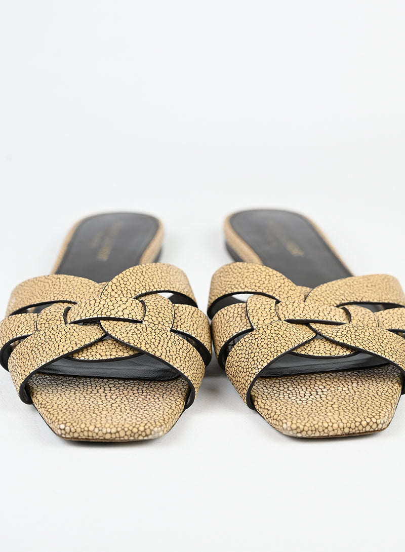 Saint Laurent Sandali Tribute in pelle beige - N. 37 ½ -  lesleyluxuryvintage