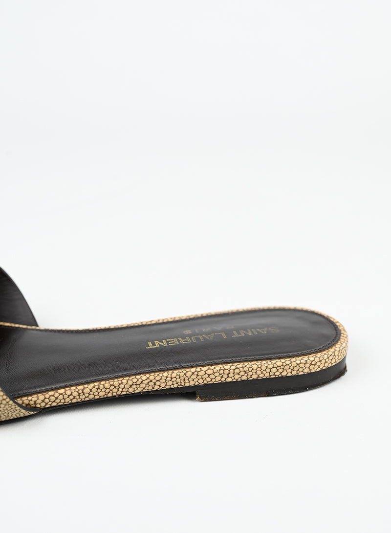 Saint Laurent Sandali Tribute in pelle beige - N. 37 ½ -  lesleyluxuryvintage