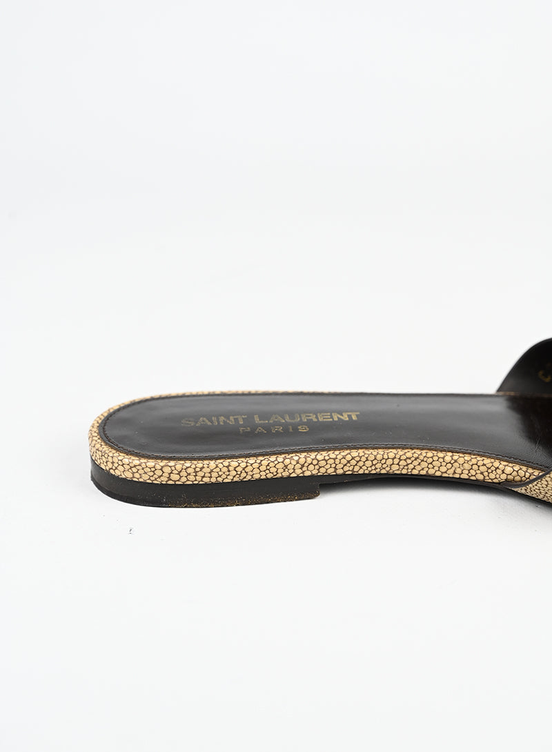 Saint Laurent Sandali Tribute in pelle beige - N. 37 ½ -  lesleyluxuryvintage