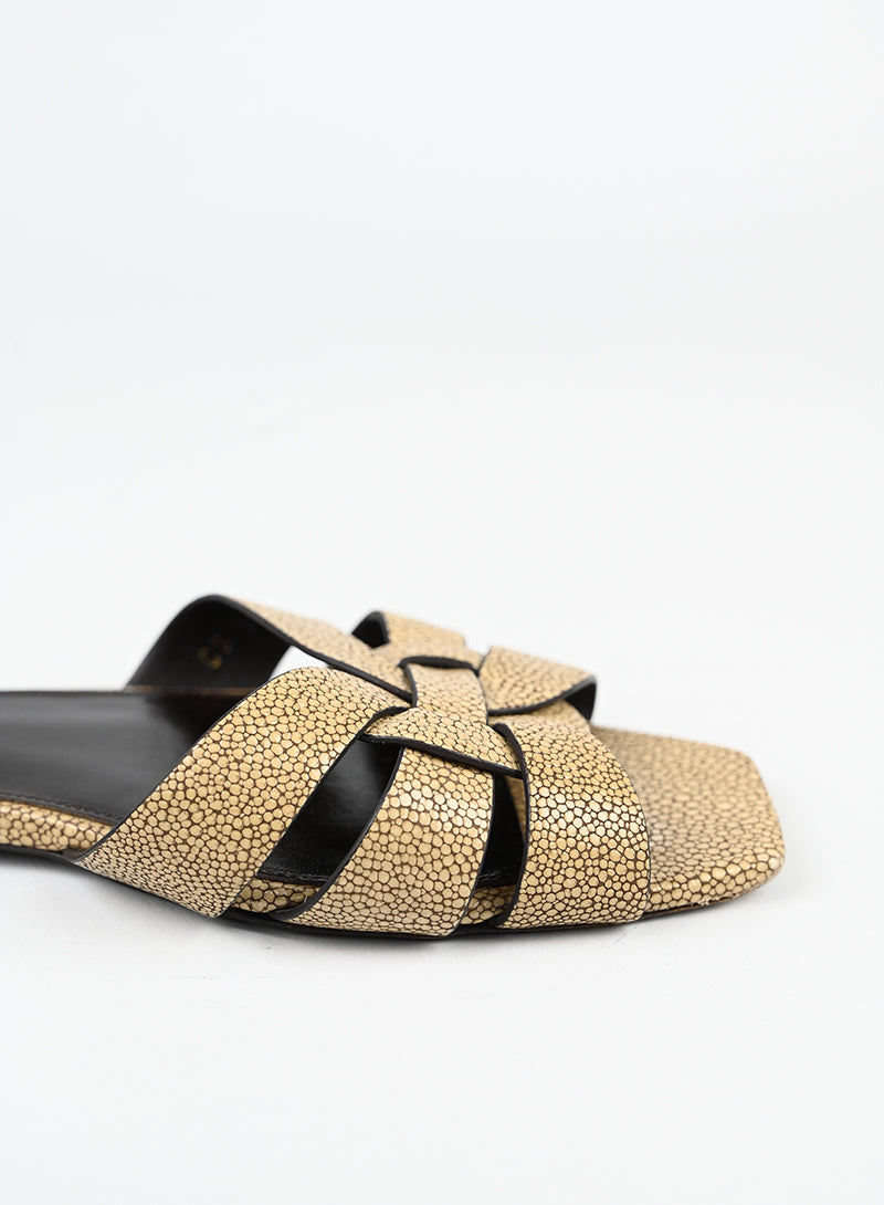 Saint Laurent Sandali Tribute in pelle beige - N. 37 ½ -  lesleyluxuryvintage