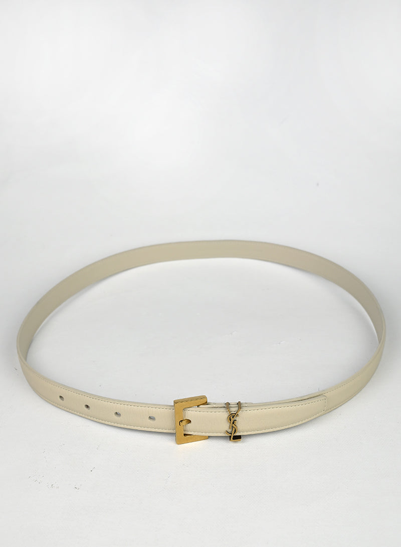 Saint Laurent Cintura Cassandre Burro