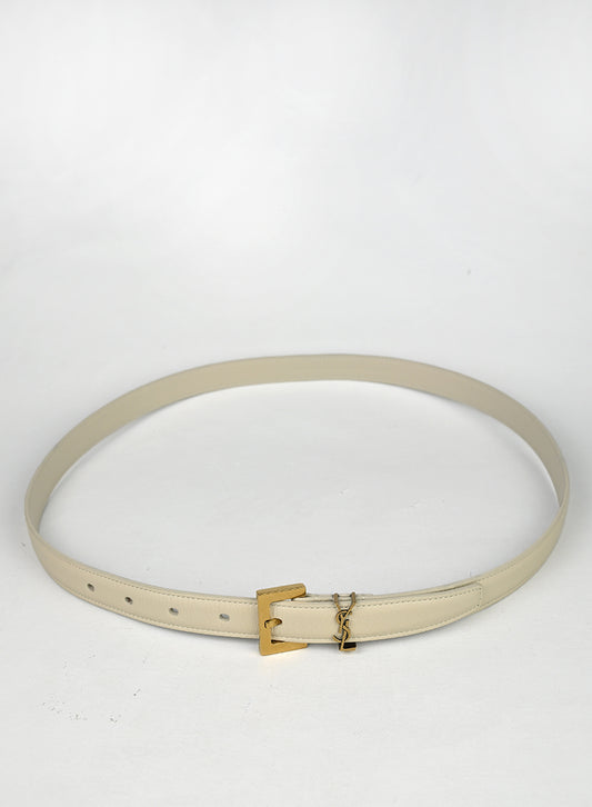 Saint Laurent Cintura Cassandre Burro -  lesleyluxuryvintage