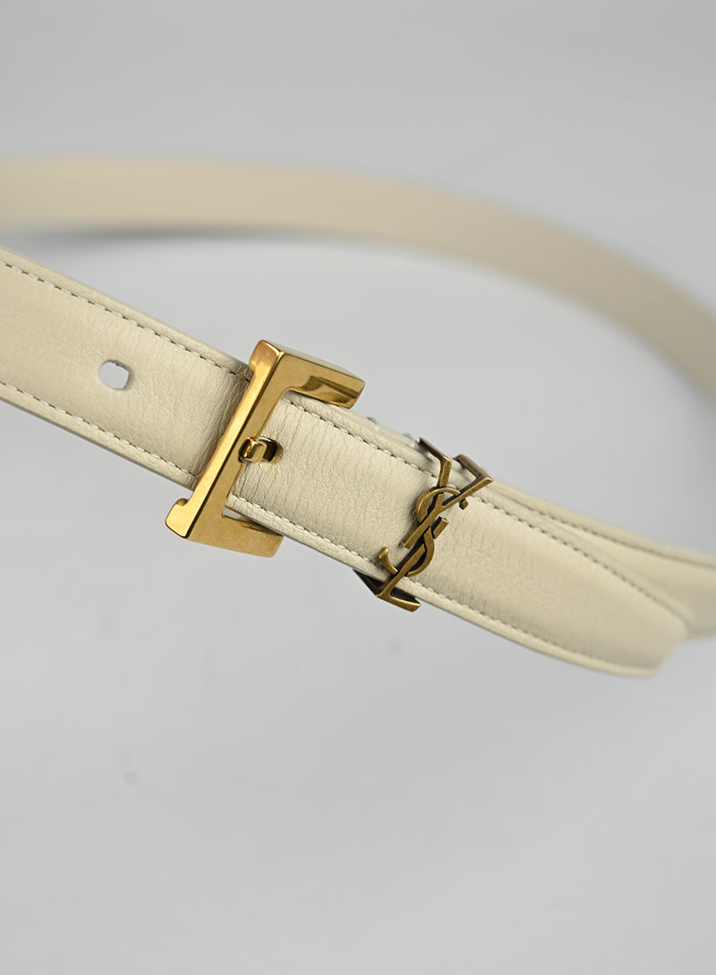 Saint Laurent Cintura Cassandre Burro