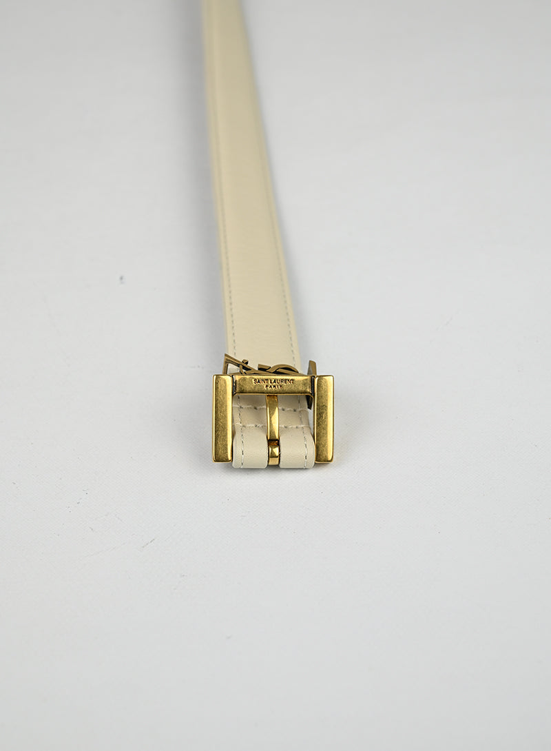 Saint Laurent Cintura Cassandre Burro