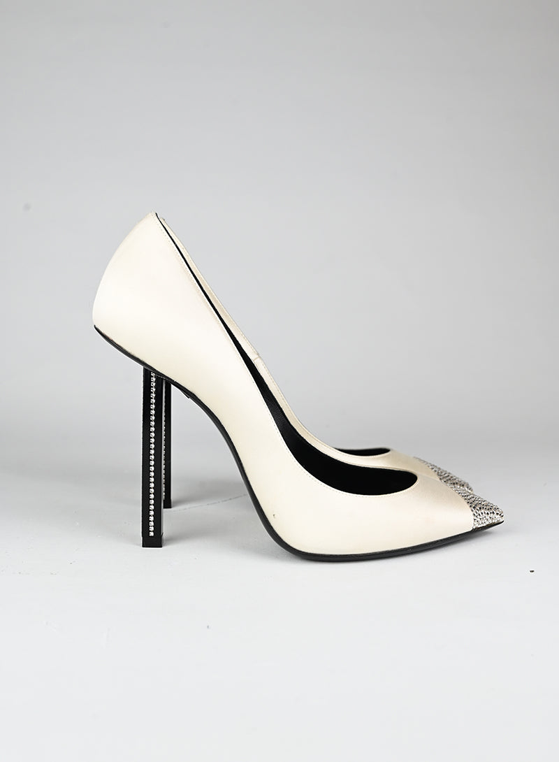Saint Laurent Décolleté bianche con glitter - N. 39