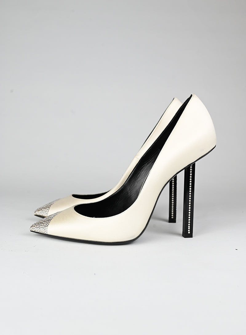 Saint Laurent Décolleté bianche con glitter - N. 39