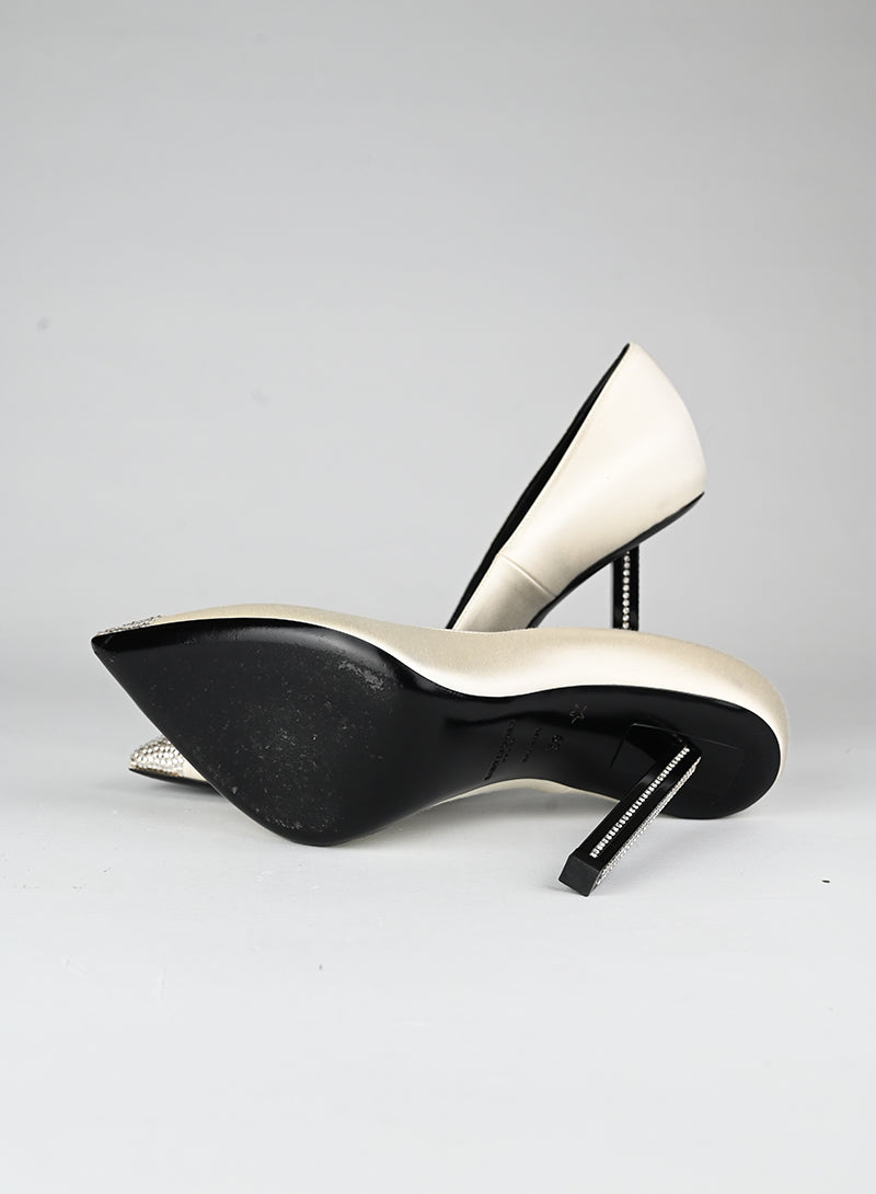 Saint Laurent Décolleté bianche con glitter - N. 39