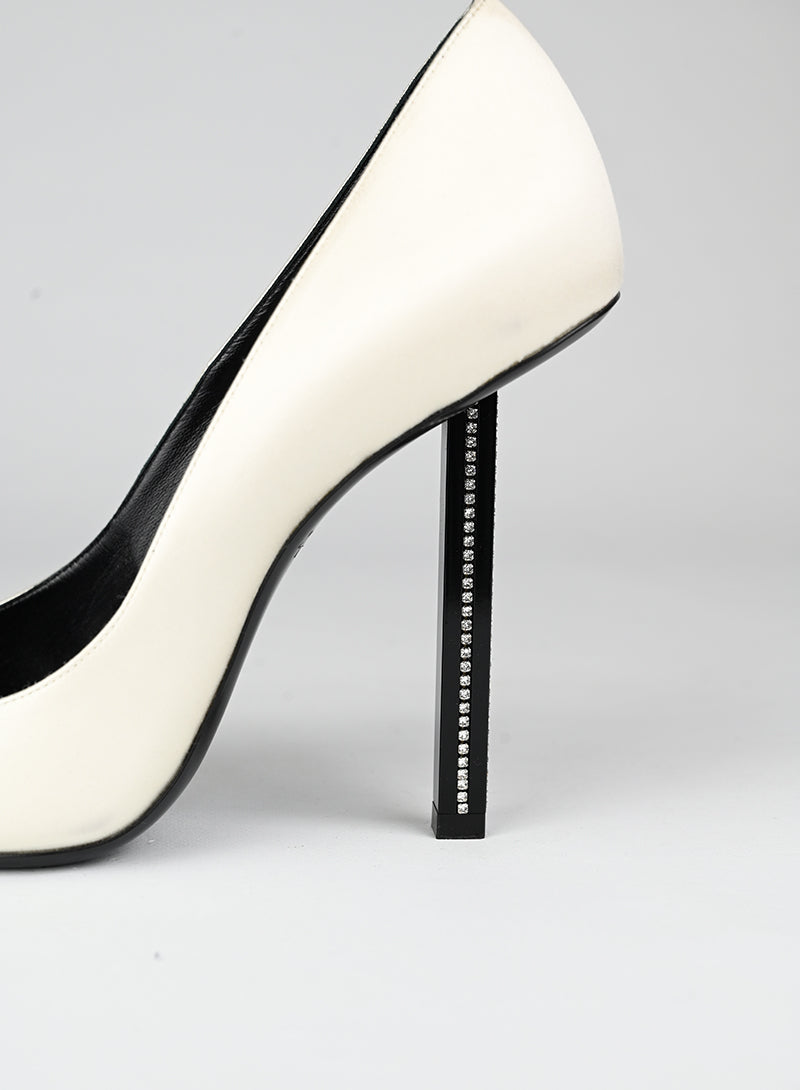 Saint Laurent Décolleté bianche con glitter - N. 39