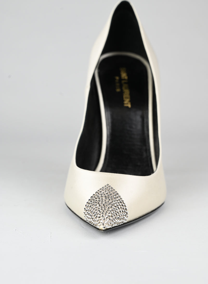 Saint Laurent Décolleté bianche con glitter - N. 39