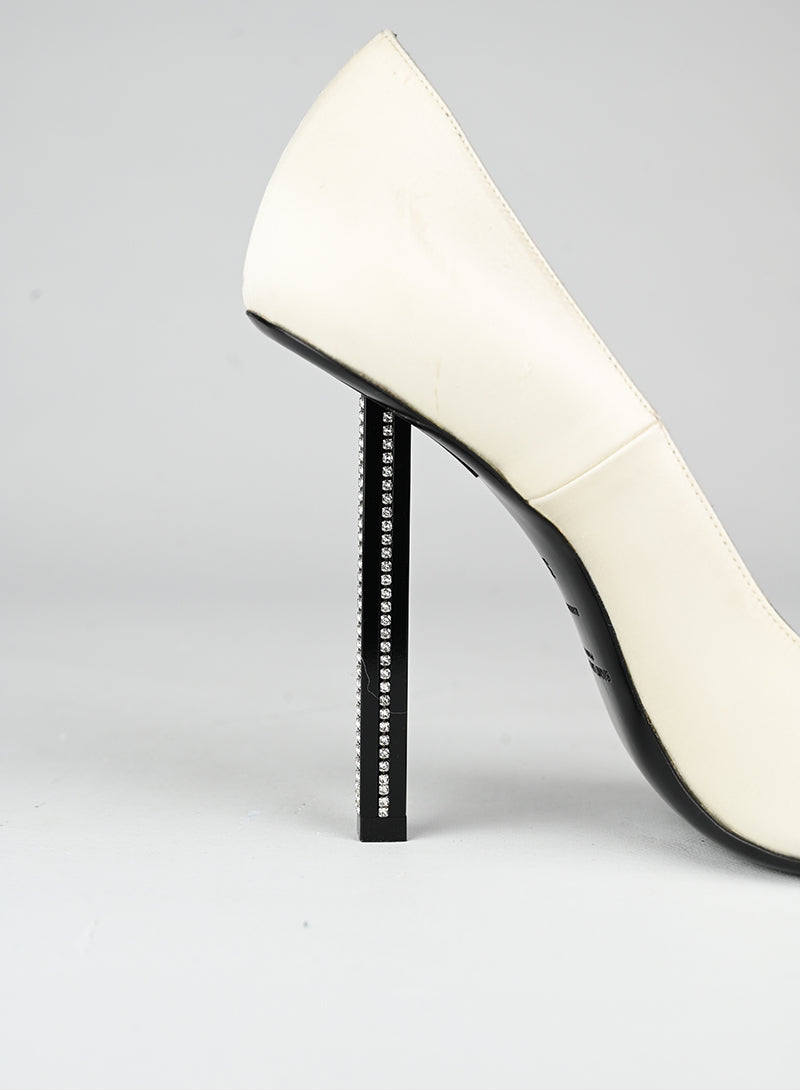 Saint Laurent Décolleté bianche con glitter - N. 39
