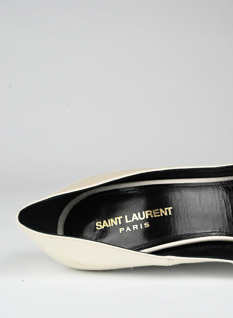 Saint Laurent Décolleté bianche con glitter - N. 39