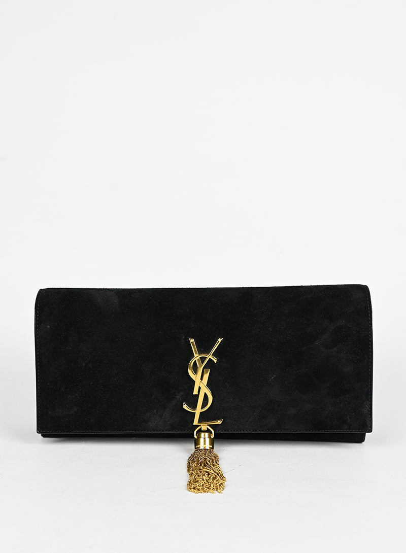 Saint Laurent Borsa Kate in suede nera