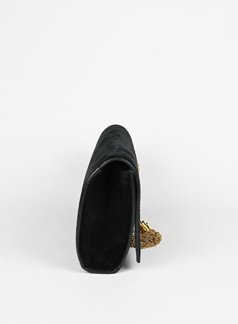 Saint Laurent Borsa Kate in suede nera