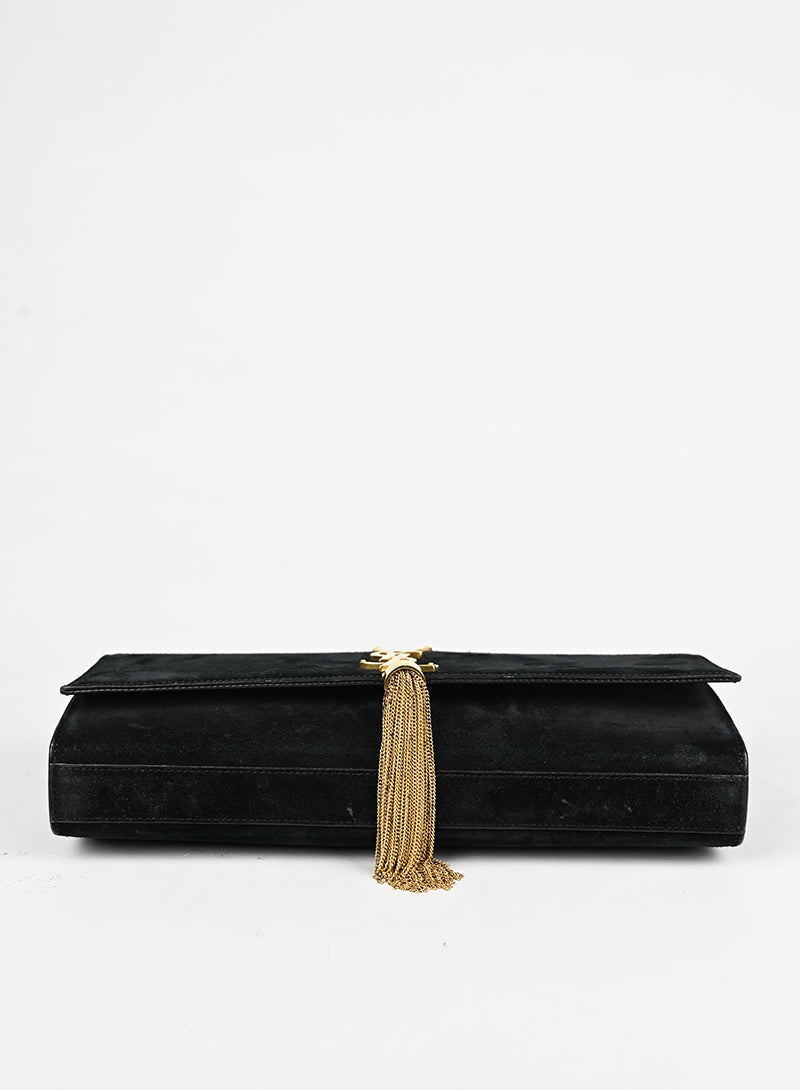 Saint Laurent Borsa Kate in suede nera