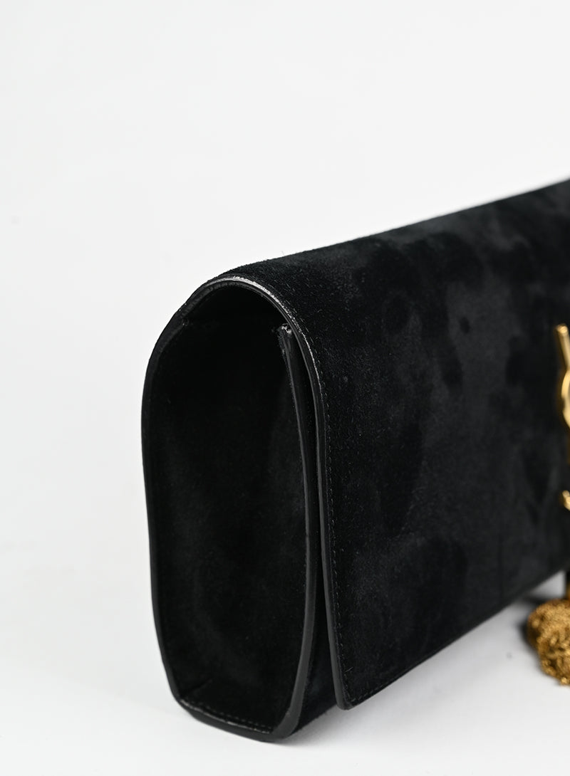 Saint Laurent Borsa Kate in suede nera