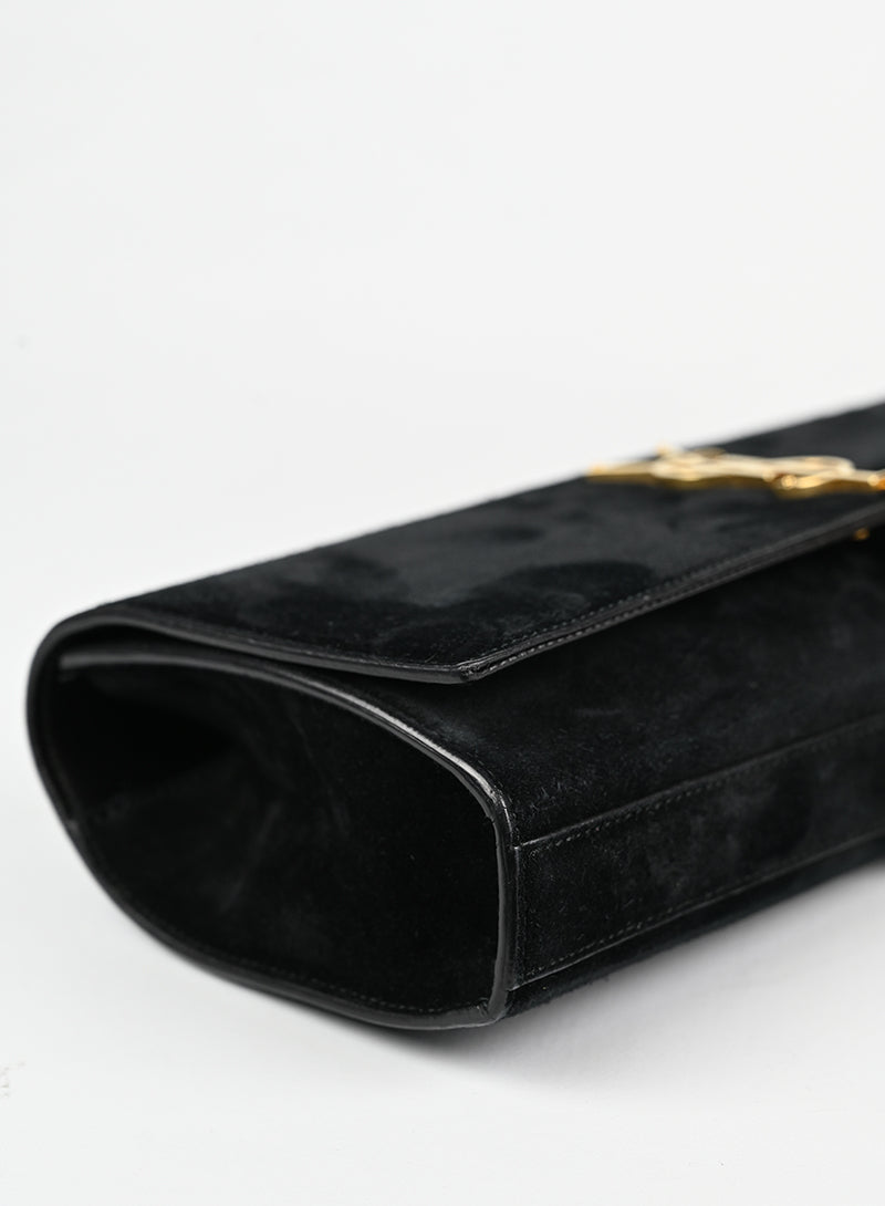 Saint Laurent Borsa Kate in suede nera