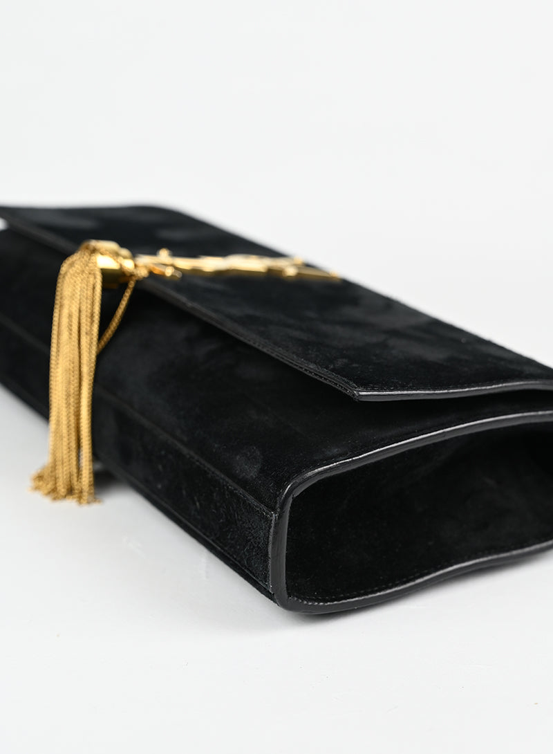 Saint Laurent Borsa Kate in suede nera