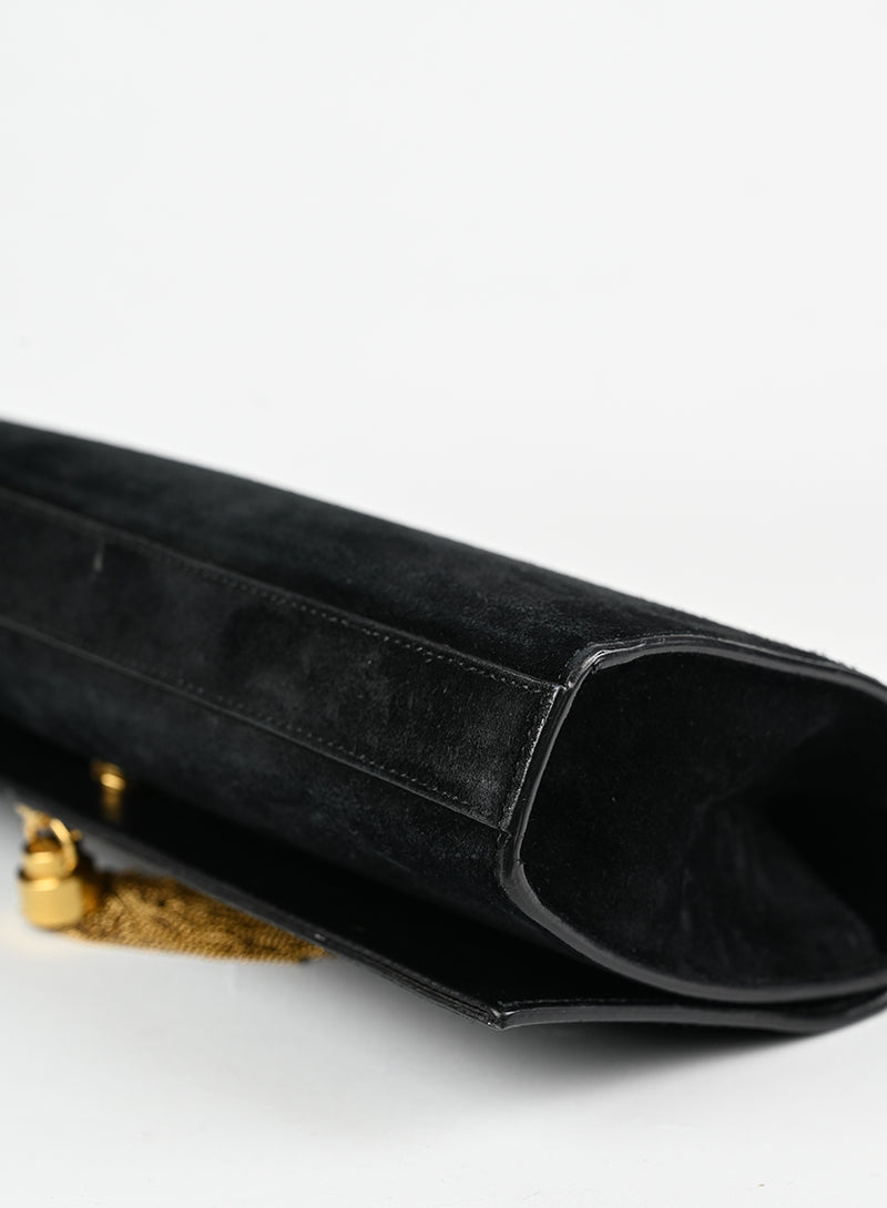 Saint Laurent Borsa Kate in suede nera