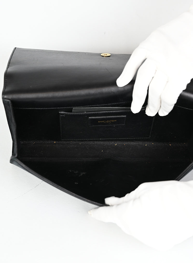 Saint Laurent Borsa Kate in suede nera