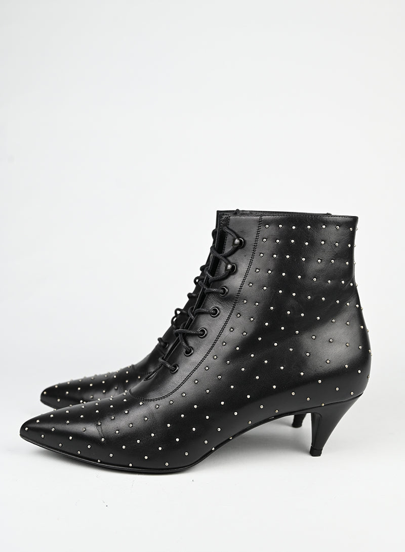 Saint Laurent Stivaletti in pelle nera - N. 37