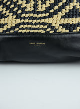 Load image into Gallery viewer, Saint Laurent Secchiello in paglia beige e nero
