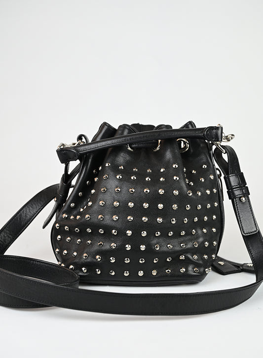 Saint Laurent Borsa a secchiello in pelle nera