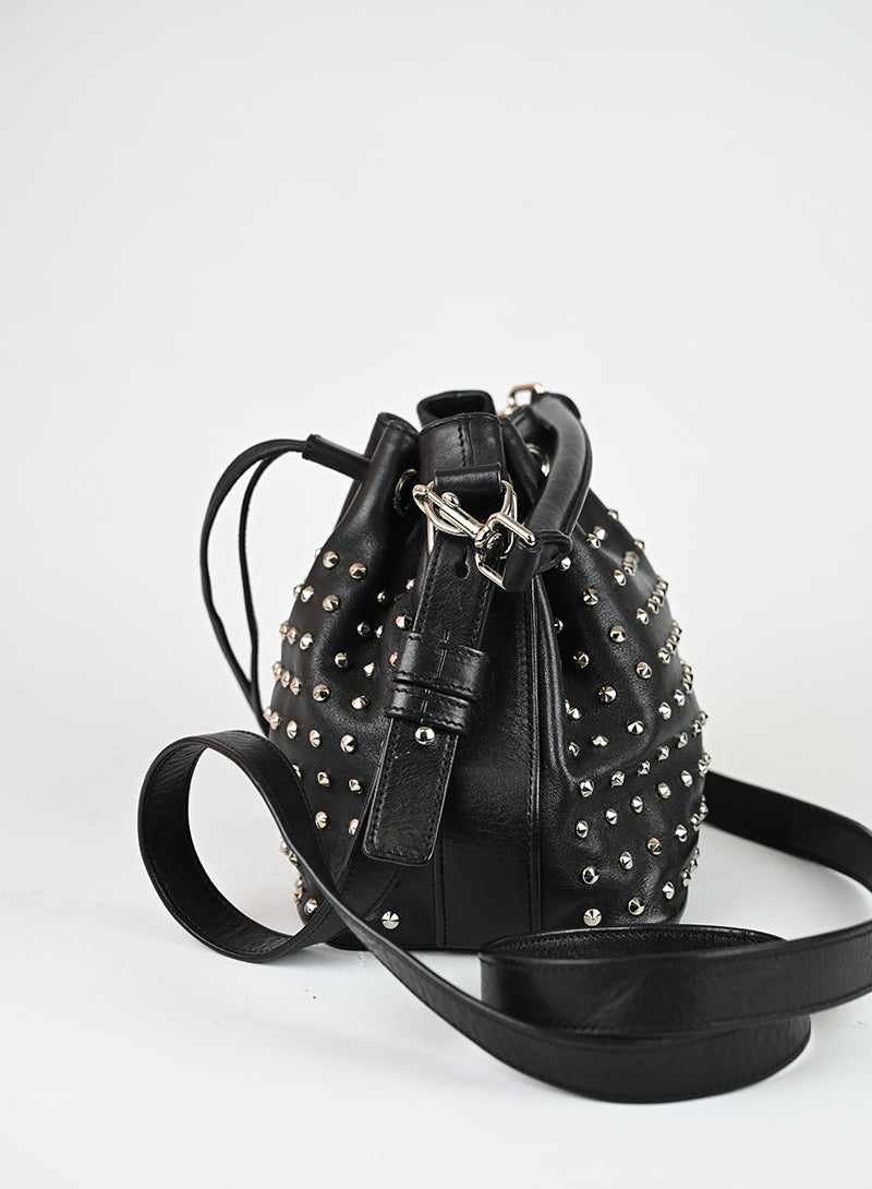 Saint Laurent Borsa a secchiello in pelle nera