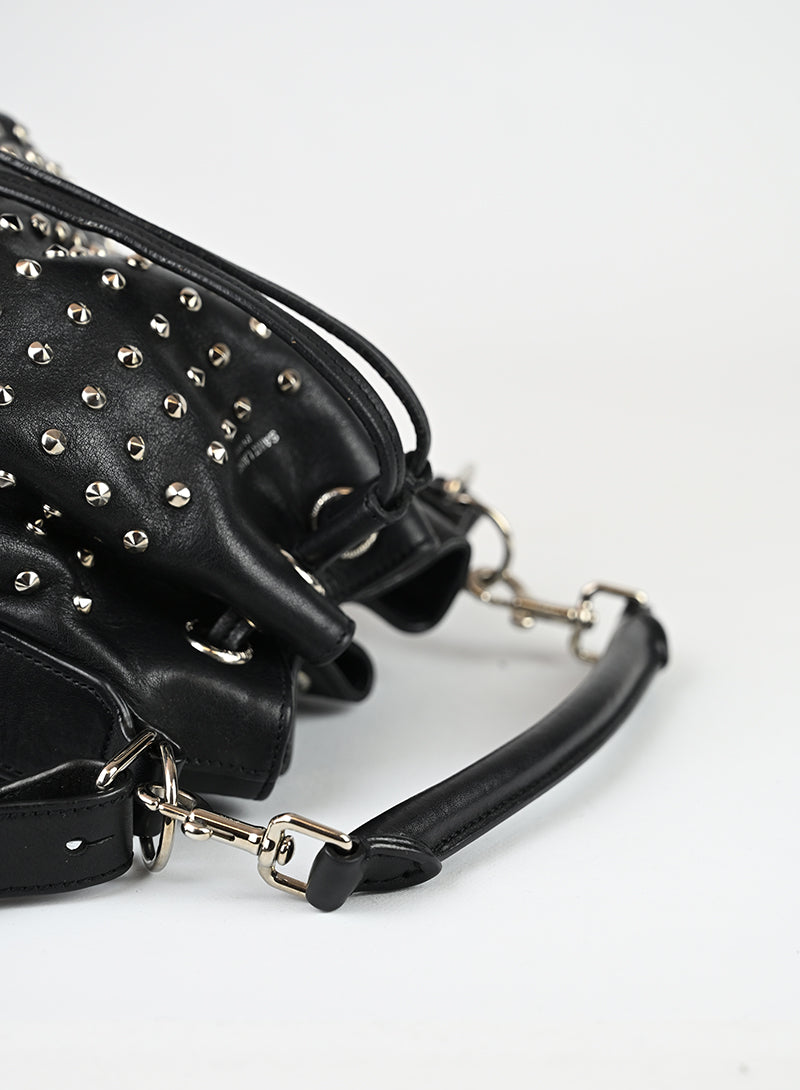 Saint Laurent Borsa a secchiello in pelle nera