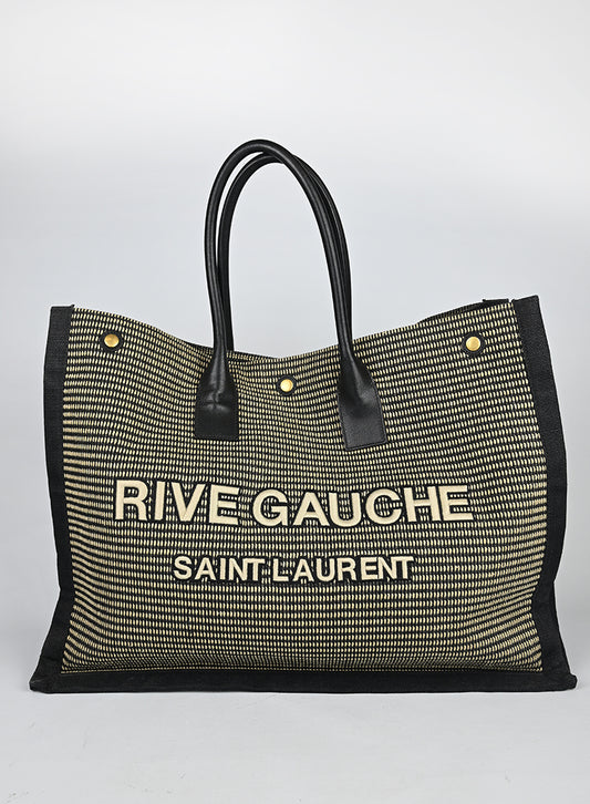 Saint Laurent Borsa Shopper Rive Gauche nera