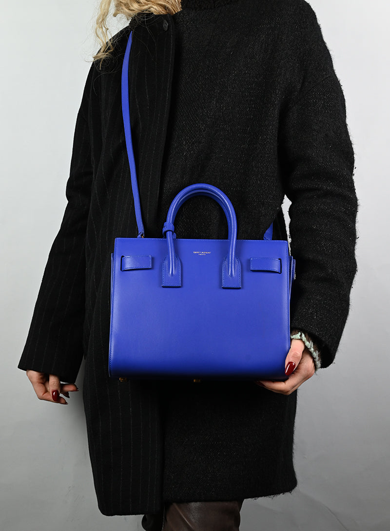 Saint Laurent Borsa Sac de Jour Baby blu