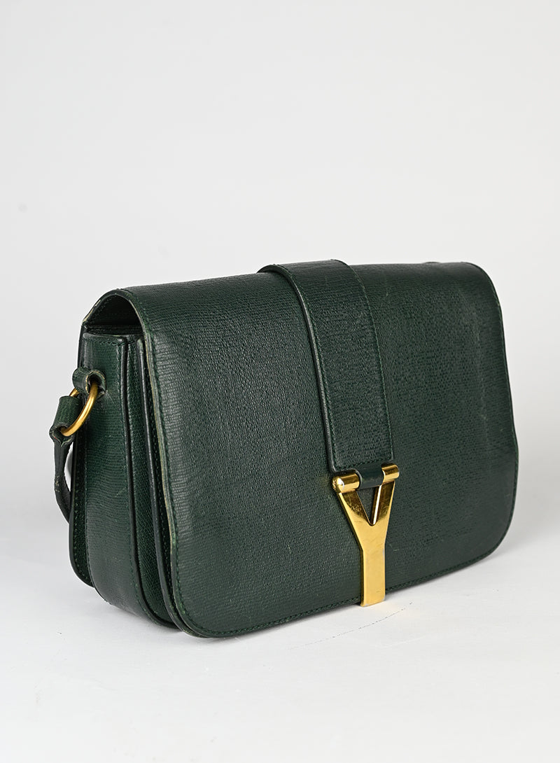 Saint Laurent Borsa Chic in pelle verde