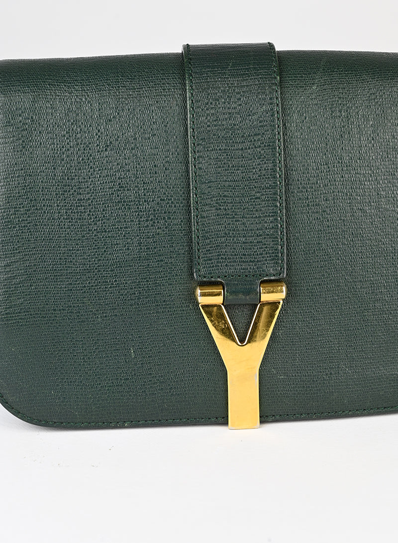 Saint Laurent Borsa Chic in pelle verde