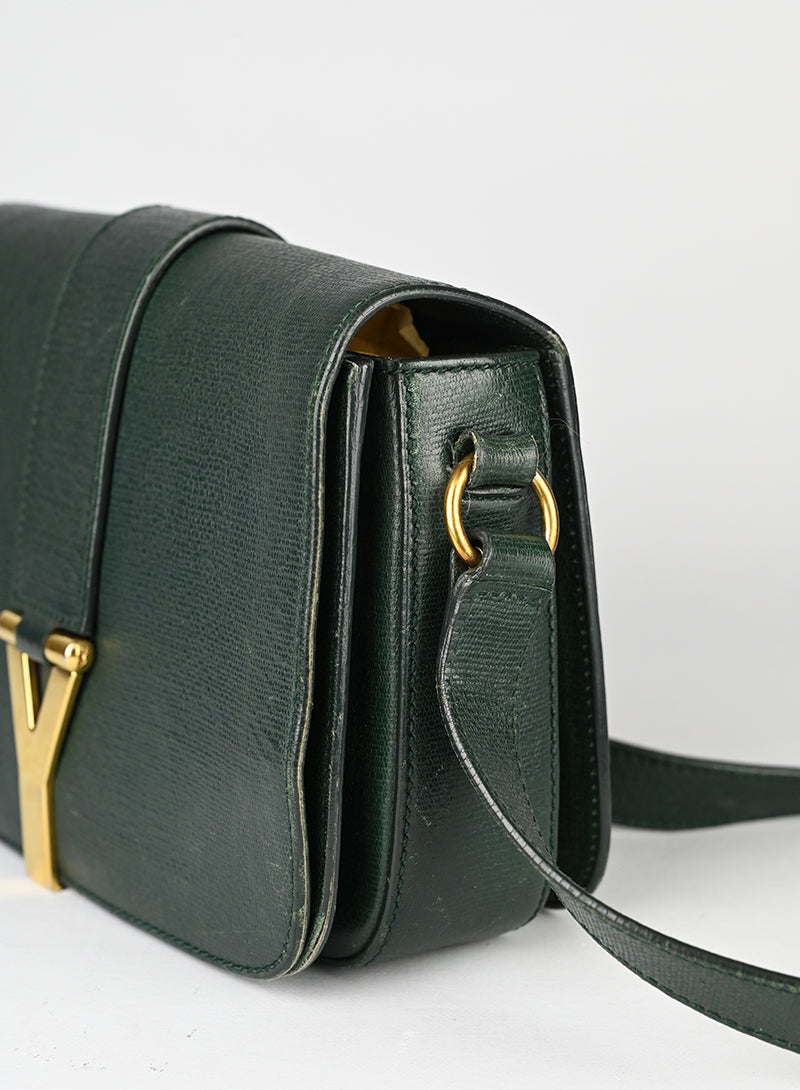 Saint Laurent Borsa Chic in pelle verde
