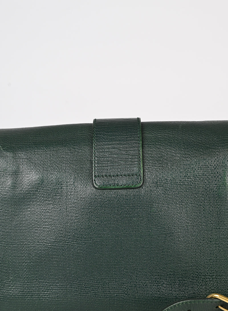 Saint Laurent Borsa Chic in pelle verde